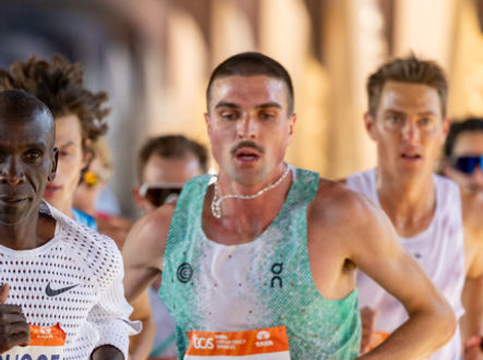 Eliud Kipchoge při své posledním profesionálním maratonu