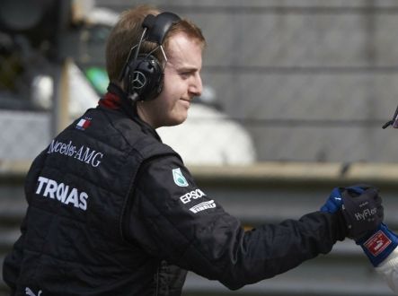 Valtteri Bottas před startem Velké ceny