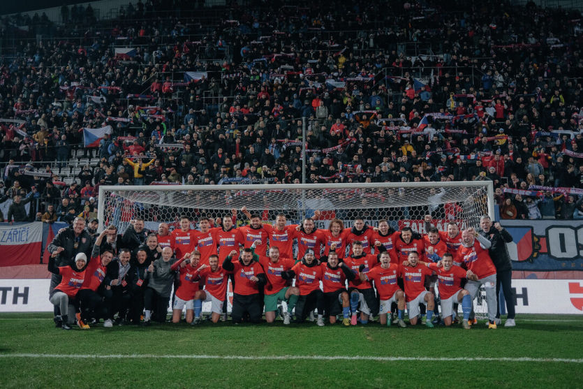 Česká reprezentace po postupu na EURO