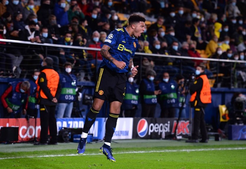 Jadon Sancho v zápase vstřelil první gól za Manchester United