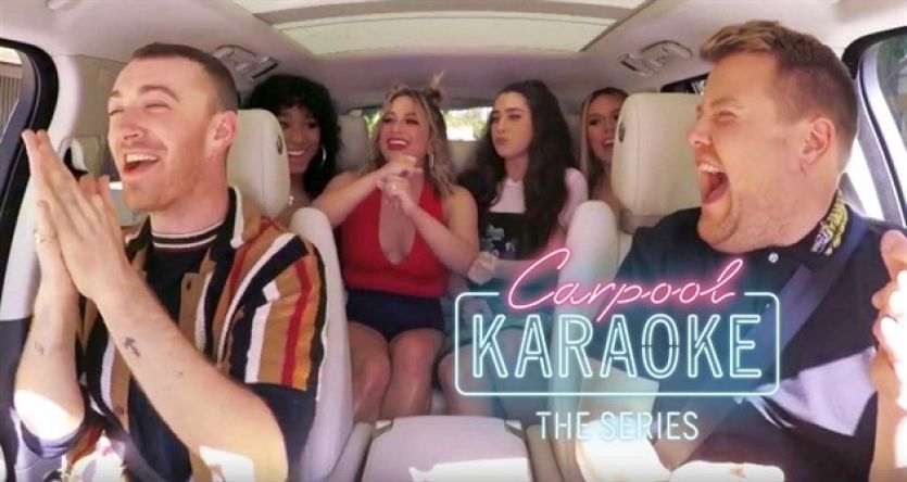 Carpool Karaoke se zpěvákem Samem Smithem a skupinou Fifth Harmony
