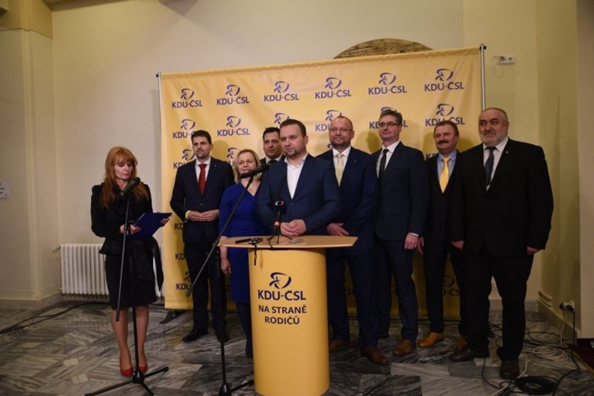Předsednictvo KDU-ČSL po zvolení 25. ledna minulého roku