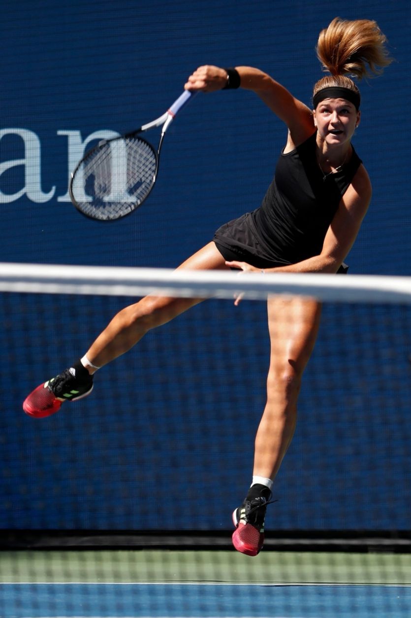 Česká tenistka v akci