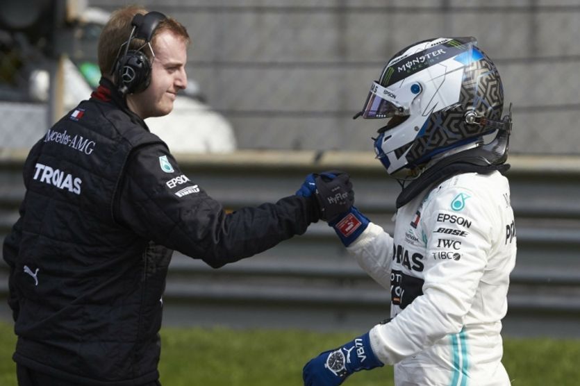 Valtteri Bottas před startem Velké ceny