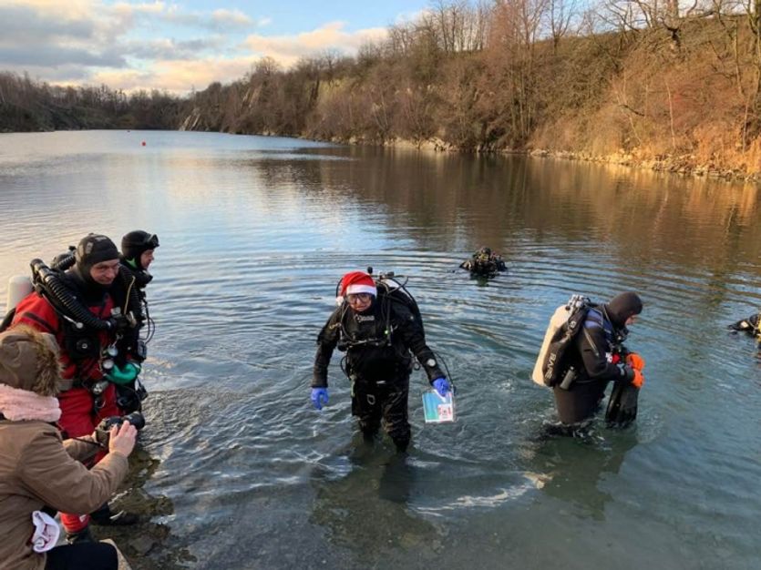 silvestrovské potápění na lomu Šifr