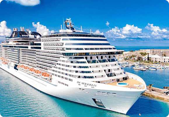 MSC cruise ship at Galveston