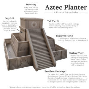 Aztec Succulent Planter Features