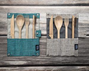 Bamboo cutlery set