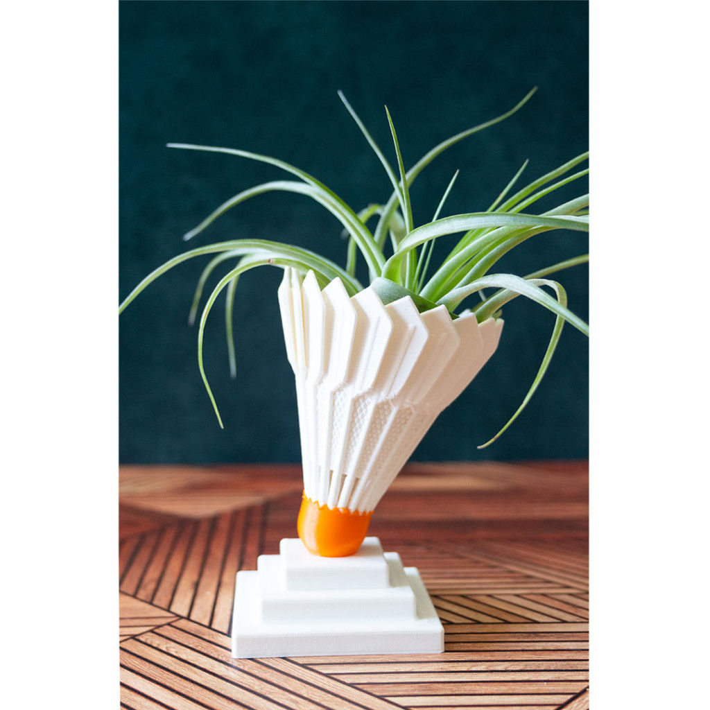 Badminton Birdie Air Plant Holder Print A Pot