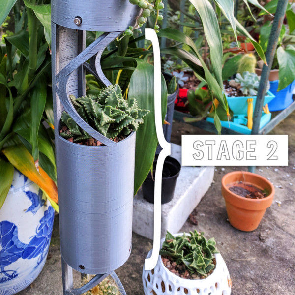 Vertical Rocket Planter, Succulent Pot, Vertical Planter, Cactus Planter, Succulent Planter, Vertical Garden, Herb Garden, Spaceship Planter