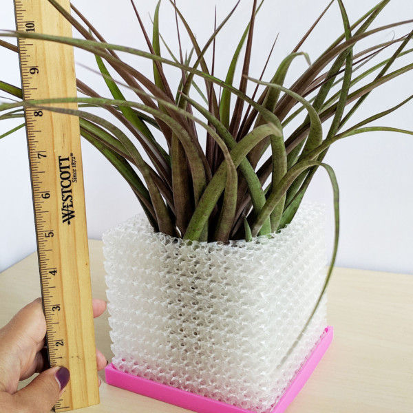 Medium Cubelia - Modern Cube Pot, Geometric 4" Succulents Pot, Minimalist Succulent Planter, Square Pot, Orchid Planter, Unique Orchid Pot