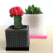 Medium Cubelia - Modern Cube Pot, Geometric 4" Succulents Pot, Minimalist Succulent Planter, Square Pot, Orchid Planter, Unique Orchid Pot