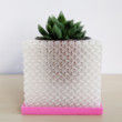 Medium Cubelia - Modern Cube Pot, Geometric 4" Succulents Pot, Minimalist Succulent Planter, Square Pot, Orchid Planter, Unique Orchid Pot