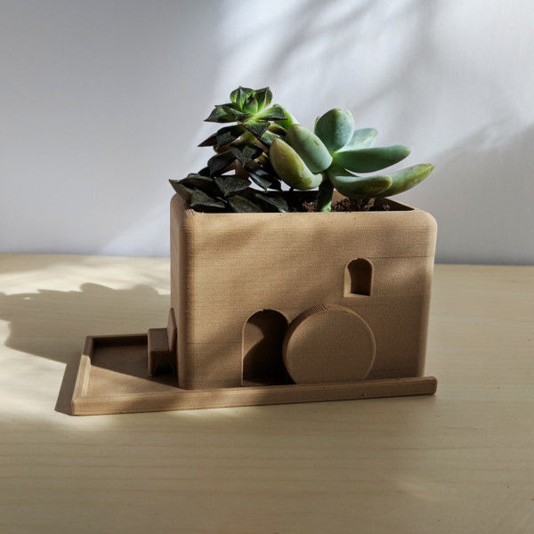 Garden Stone Planter - 3D Printed Planter, Architect, Dia De Los Muertos, Desktop Planter, Succulent Planter, Succulent Pot, Cactus Pot
