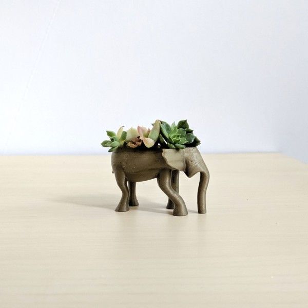 Tiny Elephant Animal Planter for Mini Succulents, Cute Animal Pot, Mini Animal Planter, Small Planter, Mini Succulent Planter