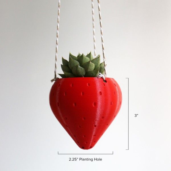 Small Strawberry Hanging Planter for Succulents, Outdoor Hanging Planter Pot for Strawberry Garden, Strawberry Pot, Hanging Planters