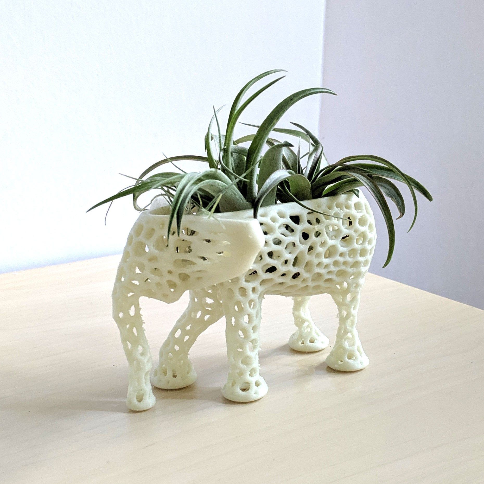 Medium Kokedama Elephant Planter for Hygge Home Cactus Planter, Elephant Air Plant Holder, Succulent Planter Animal Planter Air Plant Holder