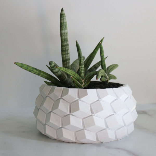 Honeycomb Pattern Pots - Set of Three