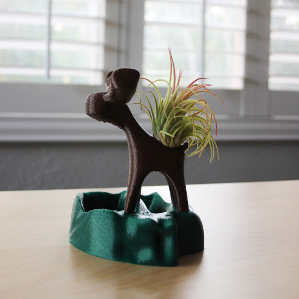 Moose Air Plant Holder and Succulent Planter, Cute Moose, Animal Planter, Moose Decor, Tabletop Planter, Room with a Moose, Airplant Stand