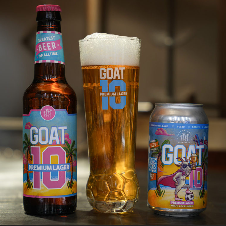 Prison Pals Pint Glass beside GOAT 10 packaging