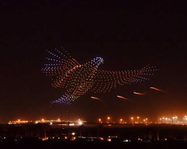 Un espectáculo de alto impacto, drone show.