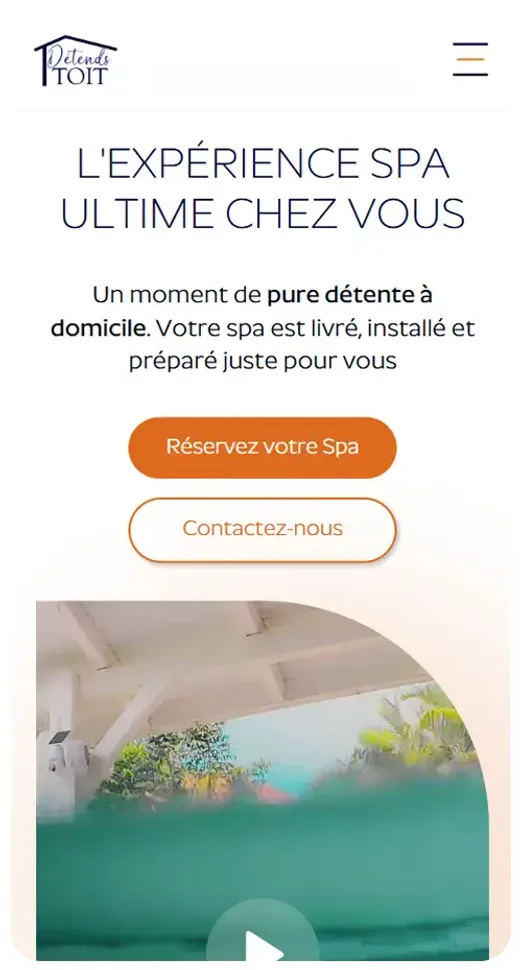 Site vitrine Détends Toit - Services toiture premium Martinique