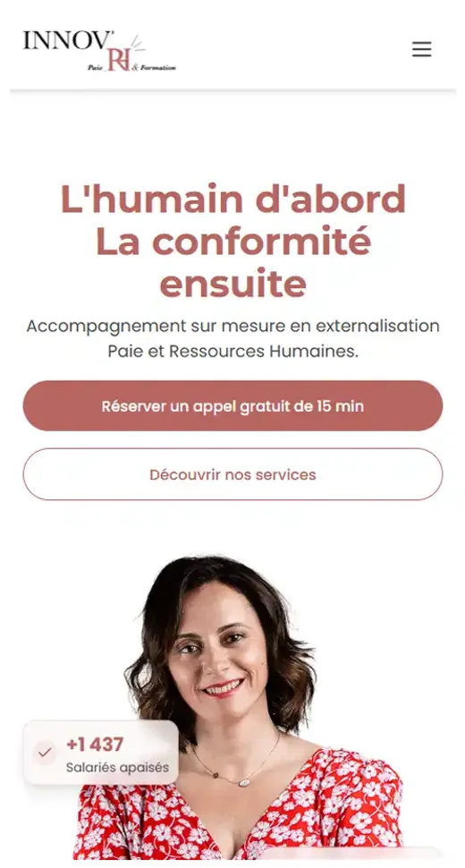 Site vitrine Innov RH - Conseil ressources humaines Martinique