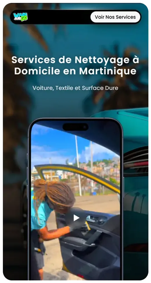 Site e-commerce Wash & Go - Produits lavage automobile luxe Martinique
