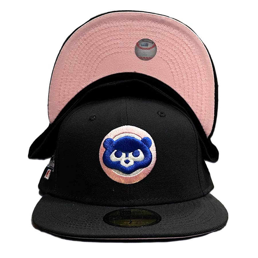 Chicago Cubs Black 1990 ASG Patch Pink UV 59FIFTY Fitted Hat