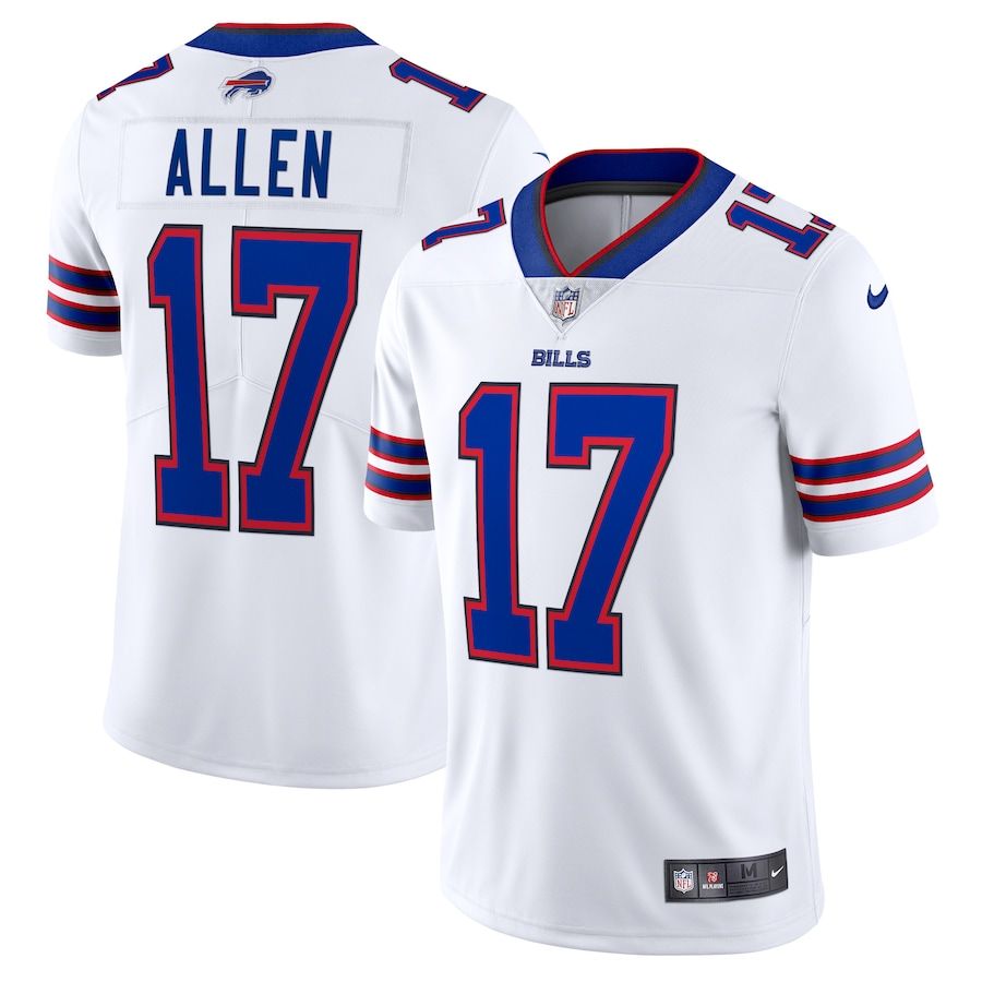 Buffalo Bills Josh Allen Jersey Print White / Large - 27x39 | Sporticulture