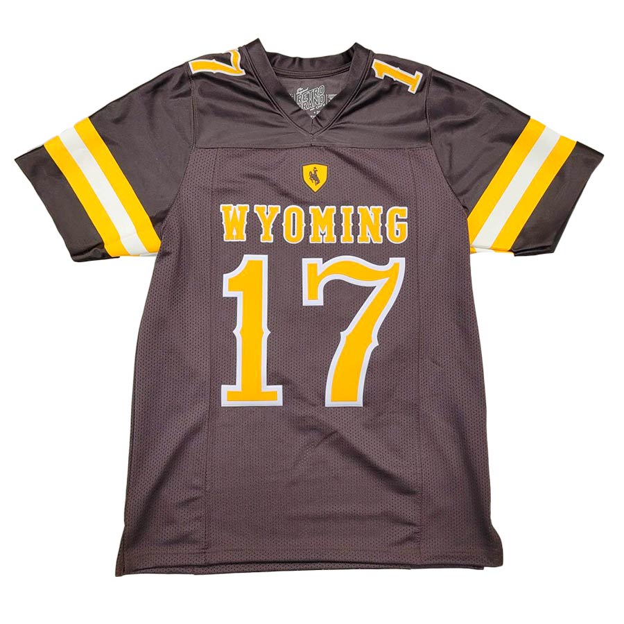 Hot] New Josh Allen Wyoming Jersey #17 NCAA Cowboys Brown