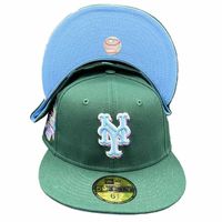 New York Mets Pro Image Exclusive Dark Green Shea Park Patch Icy UV 59FIFTY Fitted Hat