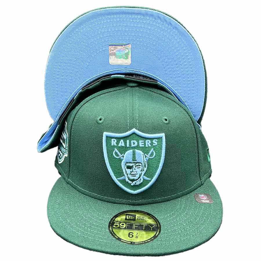 Las Vegas Raiders Chrome Corduroy Brim 50th Patch Green UV NFL 59FIFTY Fitted Hat