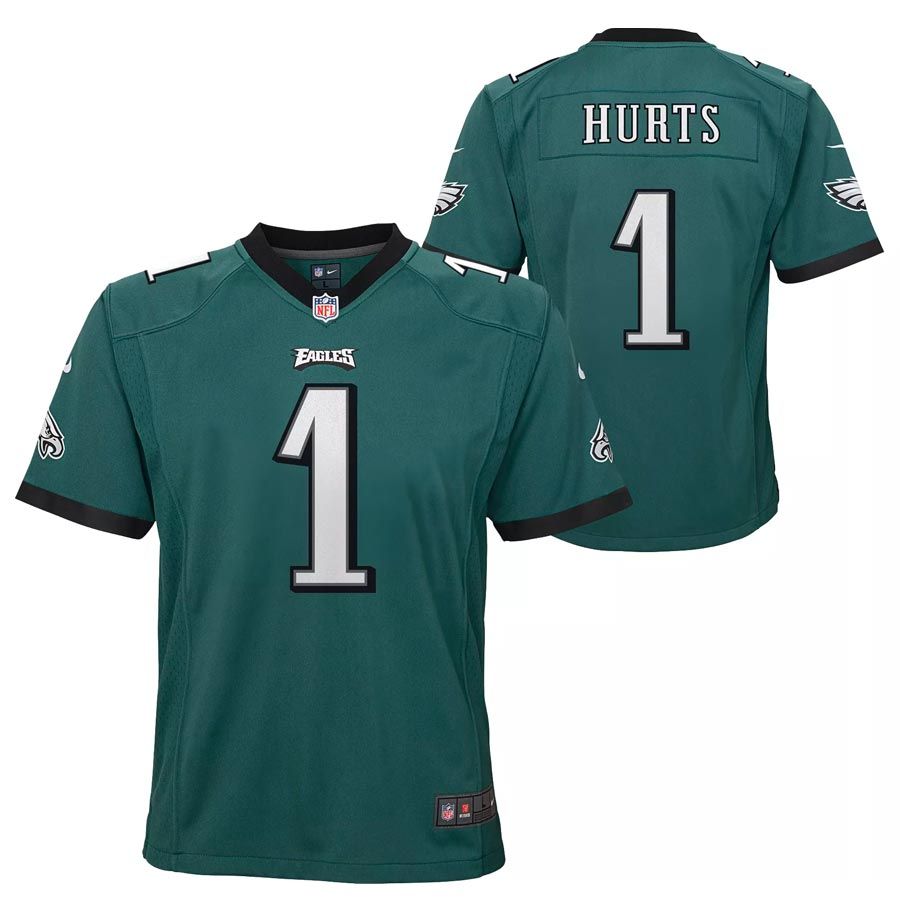 Youth Jalen Hurts Green Philadelphia Eagles Replica Player Jersey