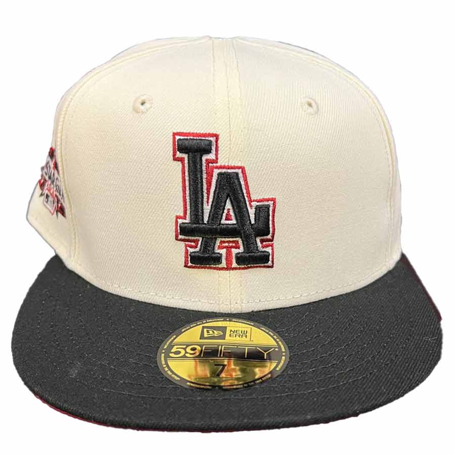 59FIFTY Los Angeles Dodgers Black/Red with Rose Print UV Rose Patch