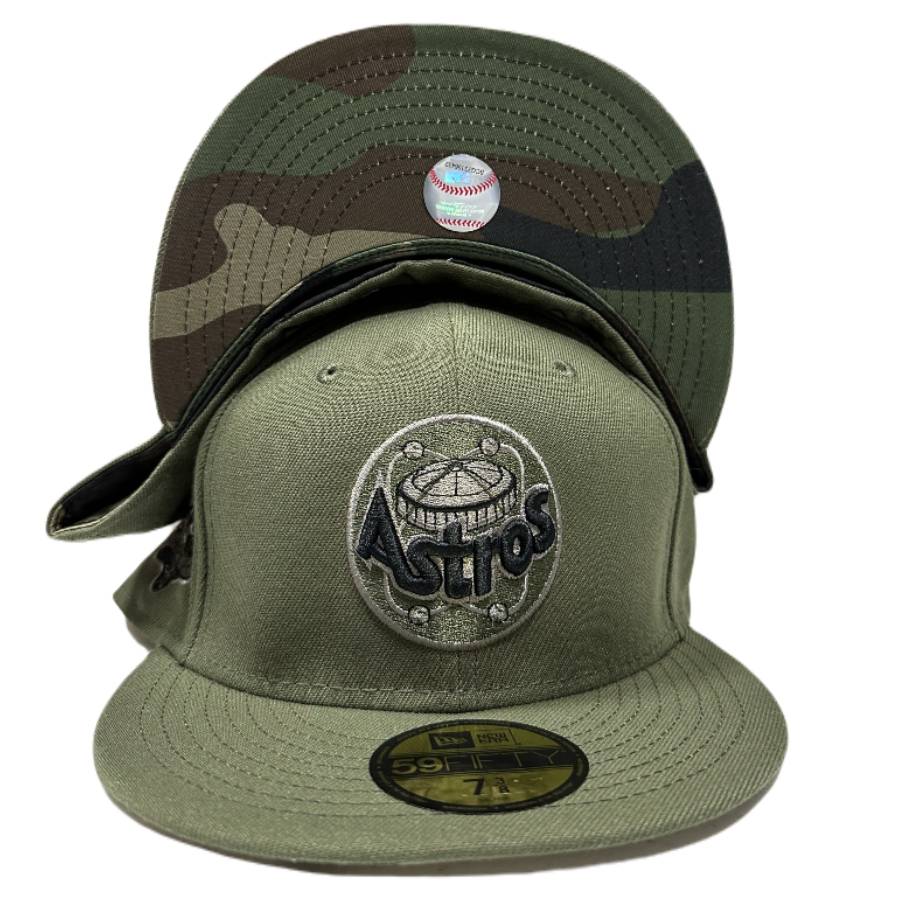 Green Camo Houston Astros Red Bottom 50th Anniversary Side Patch New Era 9FIFTY Snapback