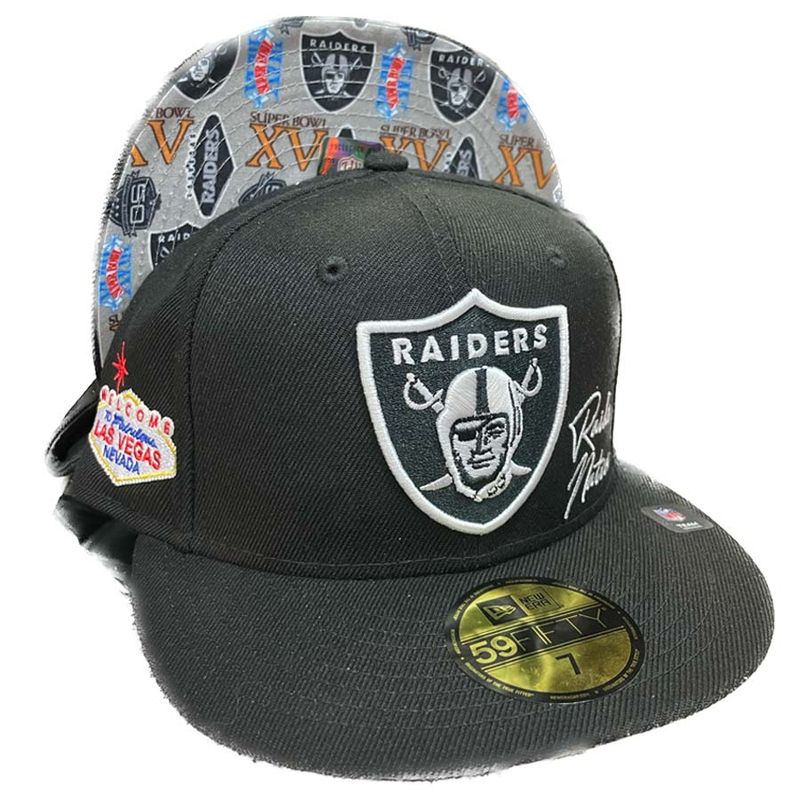 Raiders Patches (Black) Fitted – Cap World: Embroidery