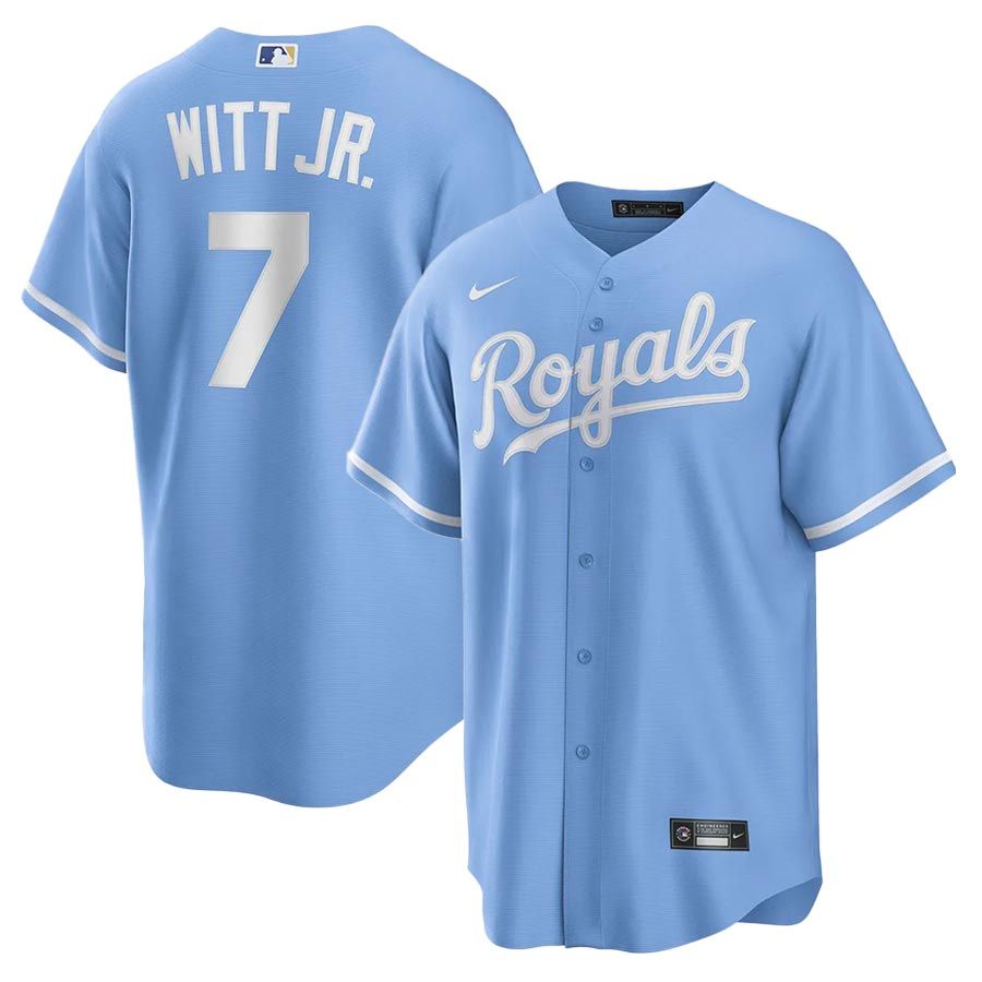 Kansas City Royals Bobby Witt Jr Alternate Nike Light Blue Jersey