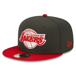 Los Angeles Lakers Charcoal/Red Color Pack Two Tone New Era NBA 9FIFTY Snapback Hat