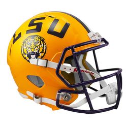 LSU Tigers Yellow Riddell Replica Speed Full Size Helmet