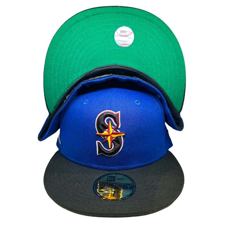 Seattle Mariners Two Tone Royal Black 30th Anniversary Patch Green UV