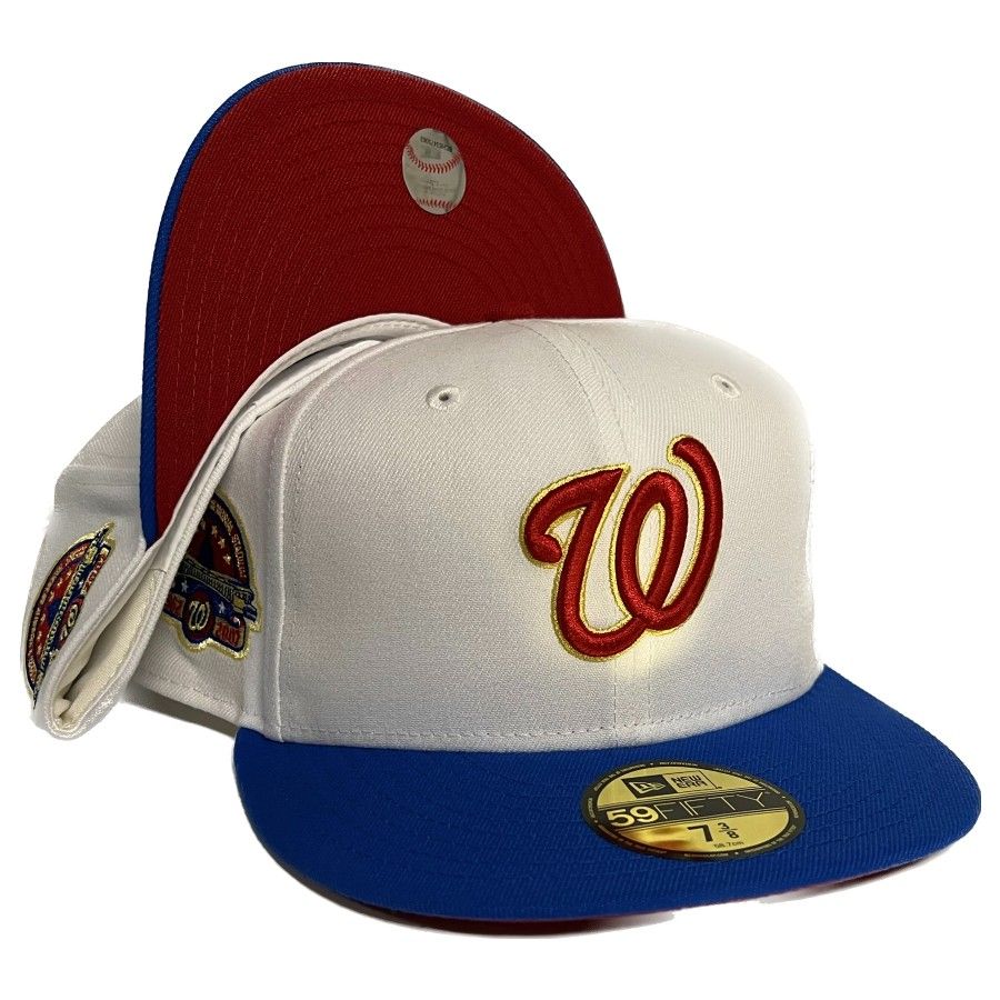 Washington Nationals White Two Tone Kennedy Memorial Patch Scarlet UV
