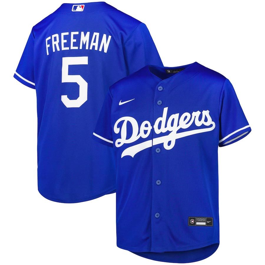 Youth Los Angeles Dodgers Freddie Freeman Royal Blue Alternate Jersey