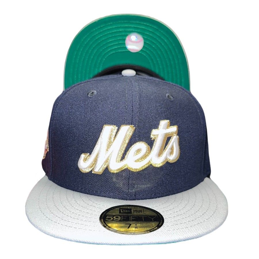 New Era New York Mets 59FIFTY Fitted Hat (White/Green) 7 5/8