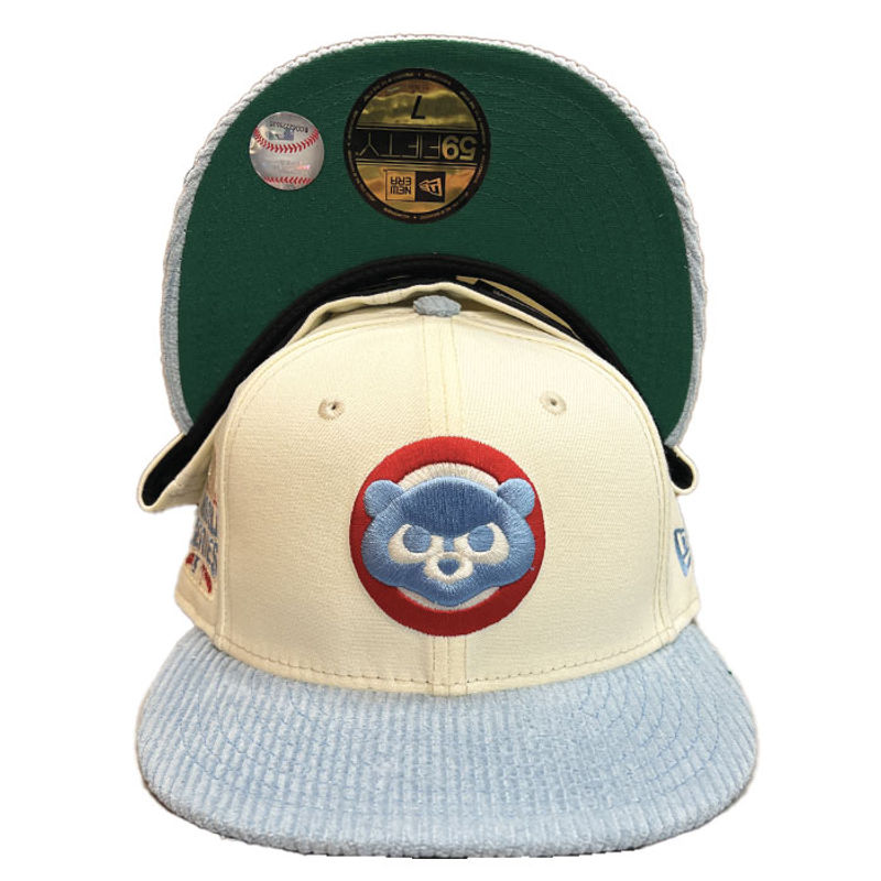 Chicago Cubs Hat Cap 7 1/8 Exclusive New Era Fitted MLB Patch Logo