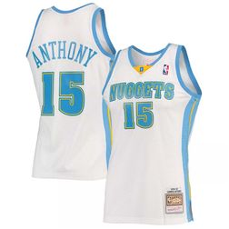 Denver Nuggets Carmelo Anthony Mitchell & Ness 2006-07 Hardwood Classics Swingman Player White Jersey