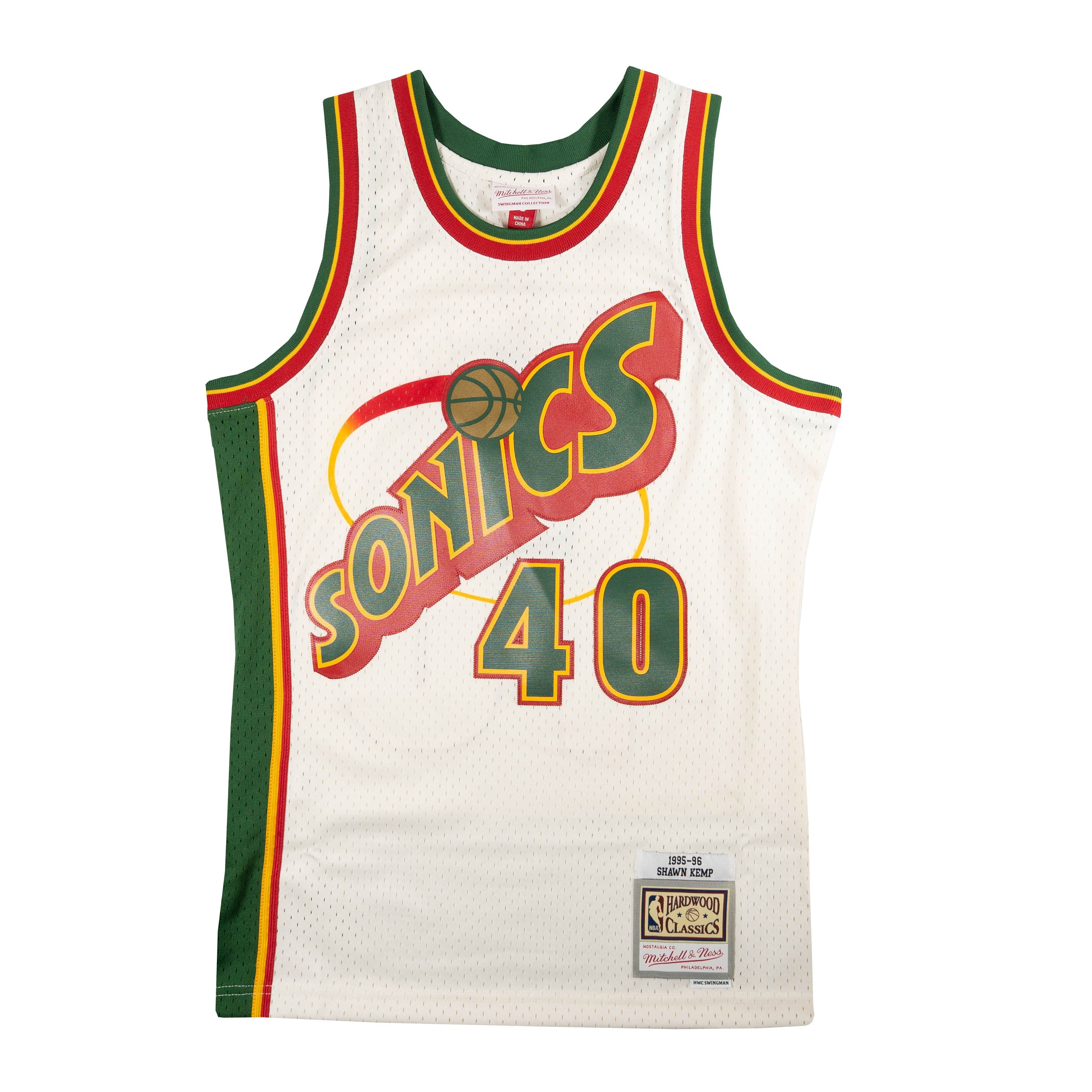 Mitchell & Ness - Shawn Kemp Seattle Supersonics Cream Team 95-96 H