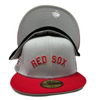 Boston Red Sox Gray Two Tone 1915 World Series Patch Gray UV 59FIFTY Fitted Hat