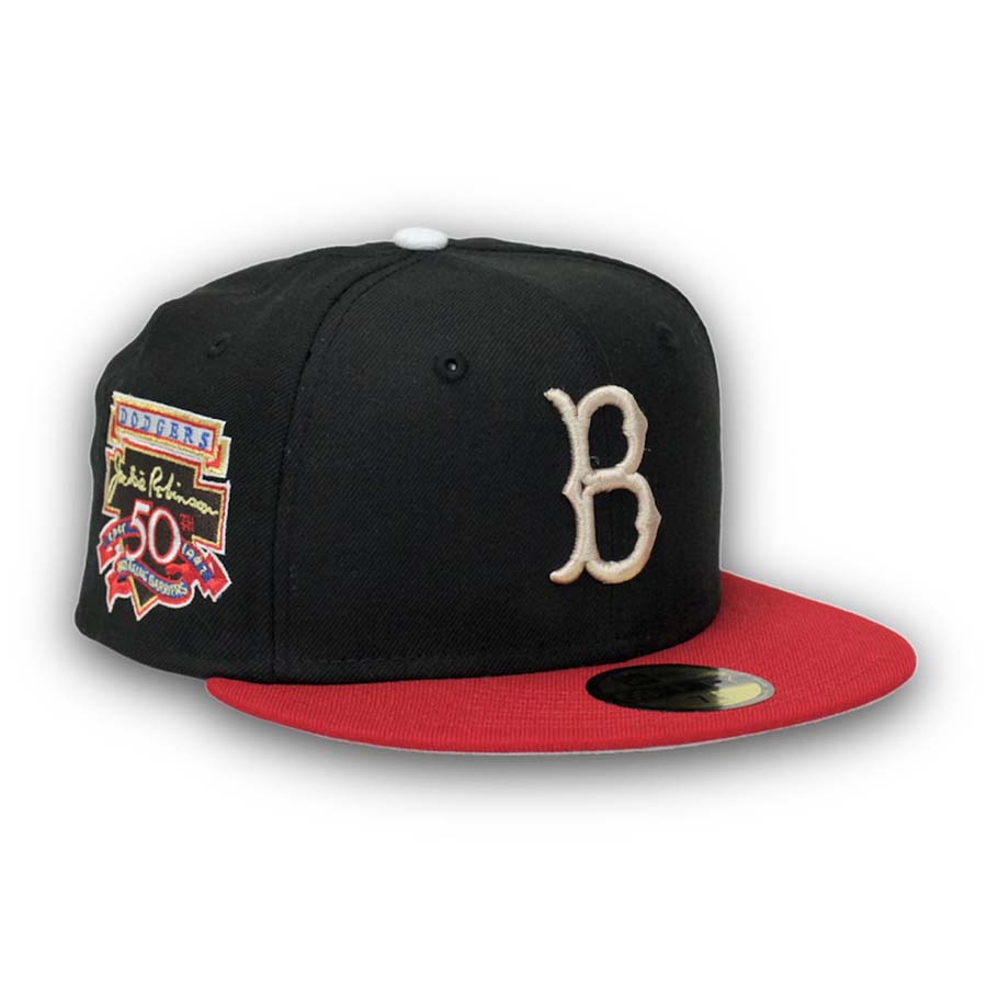 Brooklyn Dodgers Black Two Tone Easter Jackie Robinson Patch Gray UV ...