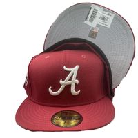Alabama Crimson Tide Red Logo Side Patch Grey UV 59FIFTY Fitted Hat